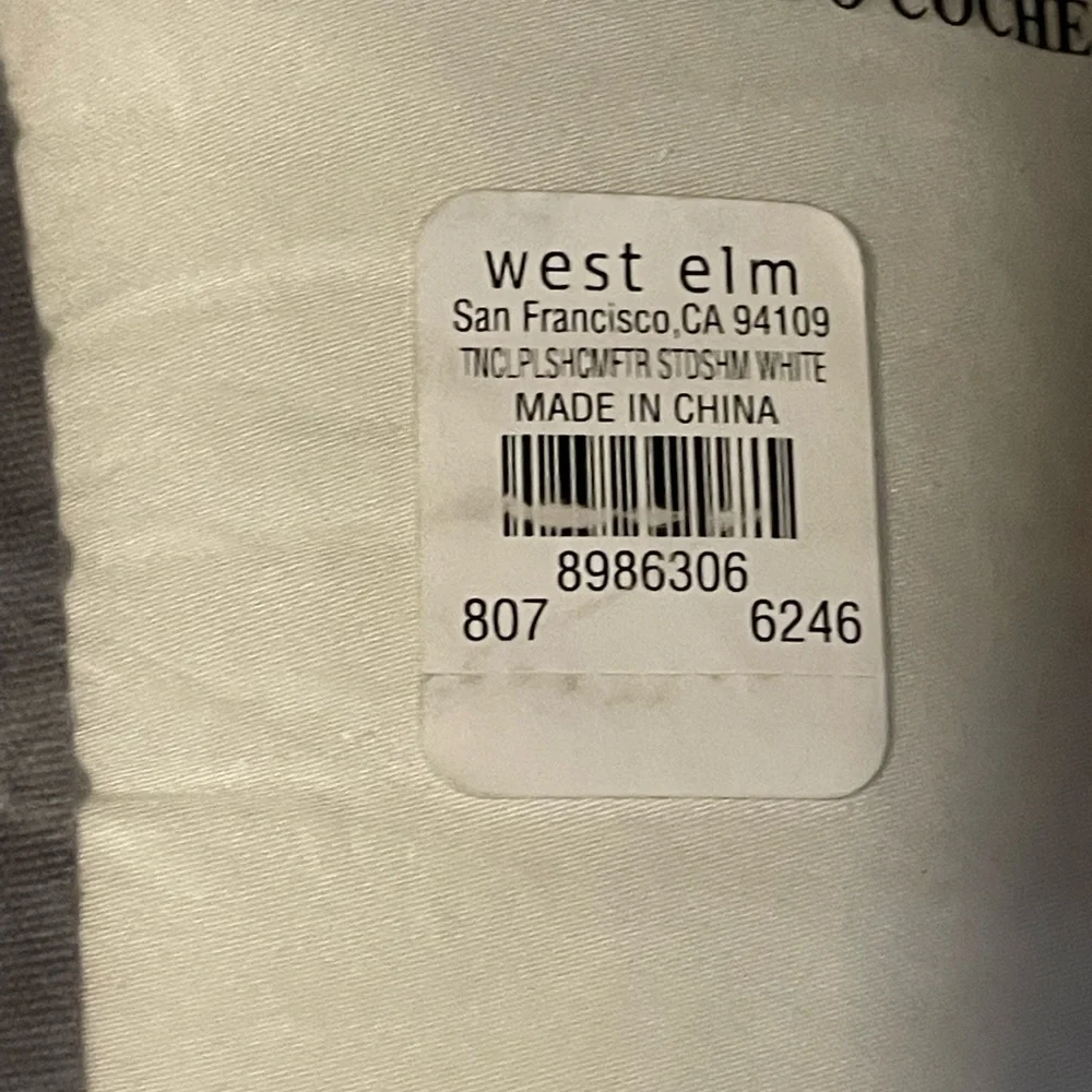 West Elm Silky TENCEL™ Plush Standard Sham in White
